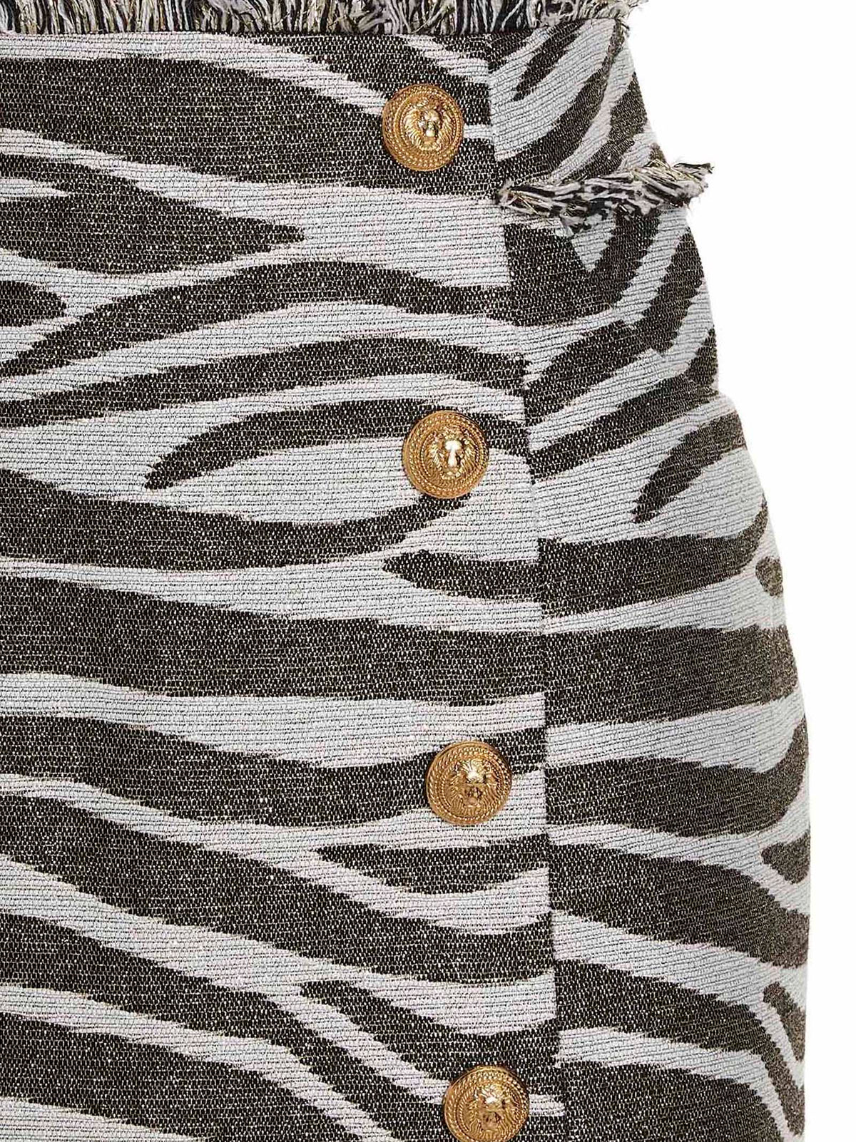 Balmain Women 'Lurex Zebra' Skirt