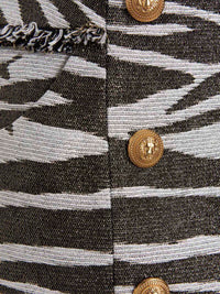 Balmain Women 'Lurex Zebra' Skirt