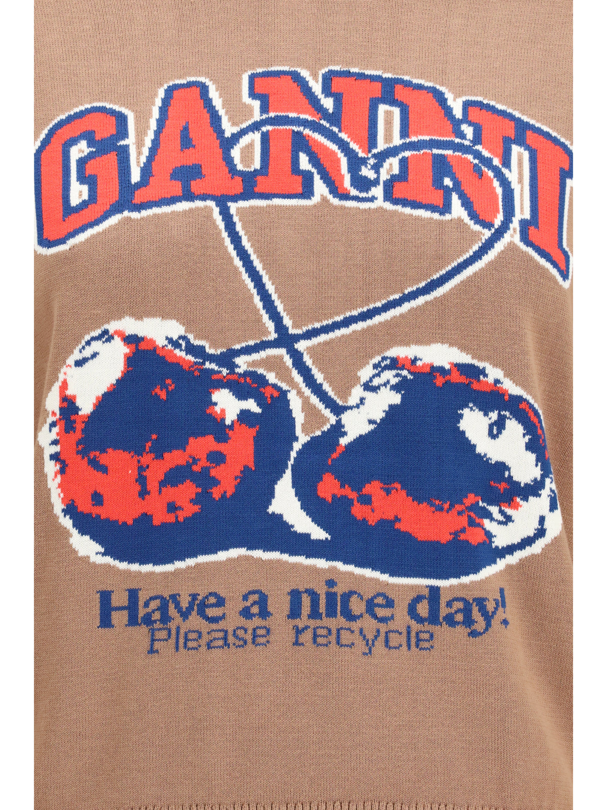 GANNI Ganni Women Cherry-Print Cotton Sweater