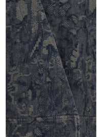 Giorgio Armani Women Jacket In Oversized Floral Jacquard Denim