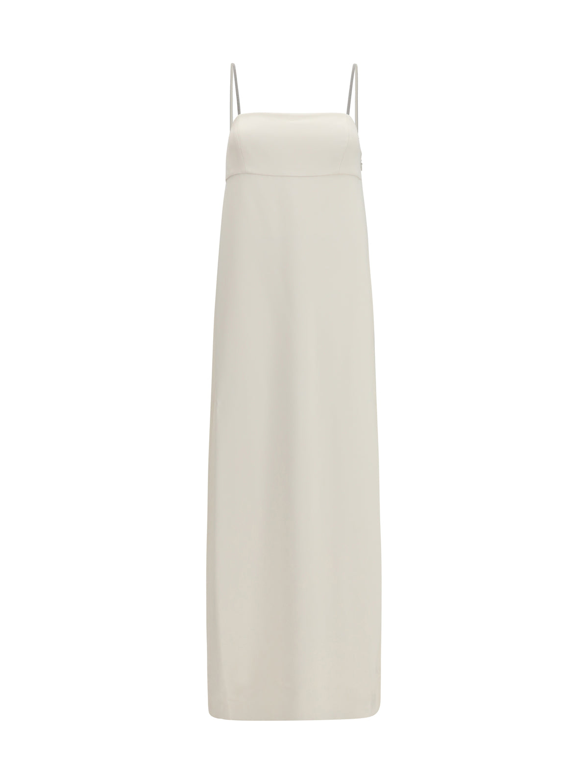 Brunello Cucinelli Women Long Silk Dress With Monili Chain