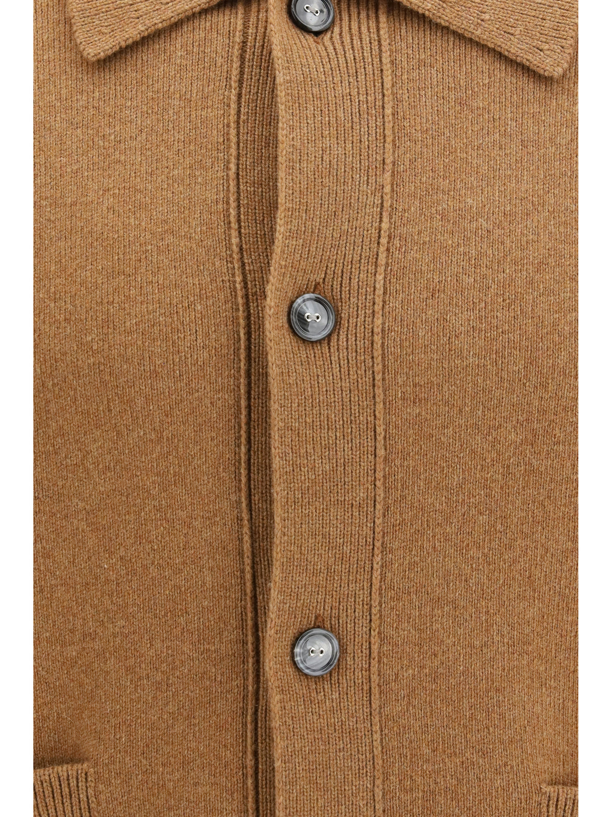 Ami Paris Men Wool Shirt Collar Cardigan