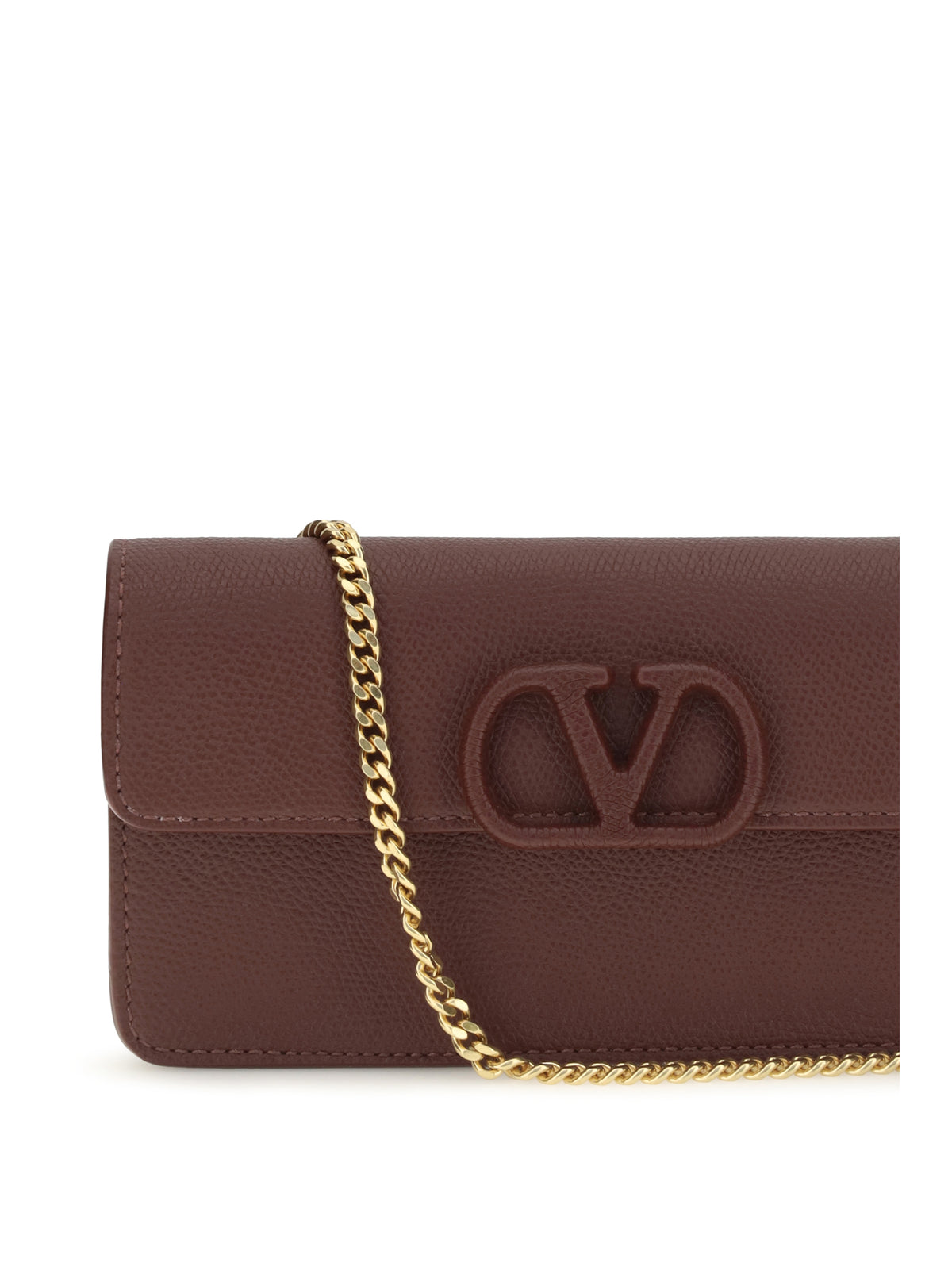 VALENTINO GARAVANI Valentino Garavani Women Vlogo Signature Grainy Calfskin Chain Wallet