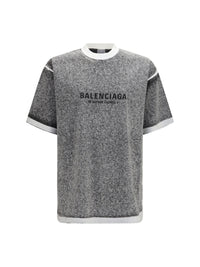 Balenciaga Men Oversized Mélange T-Shirt