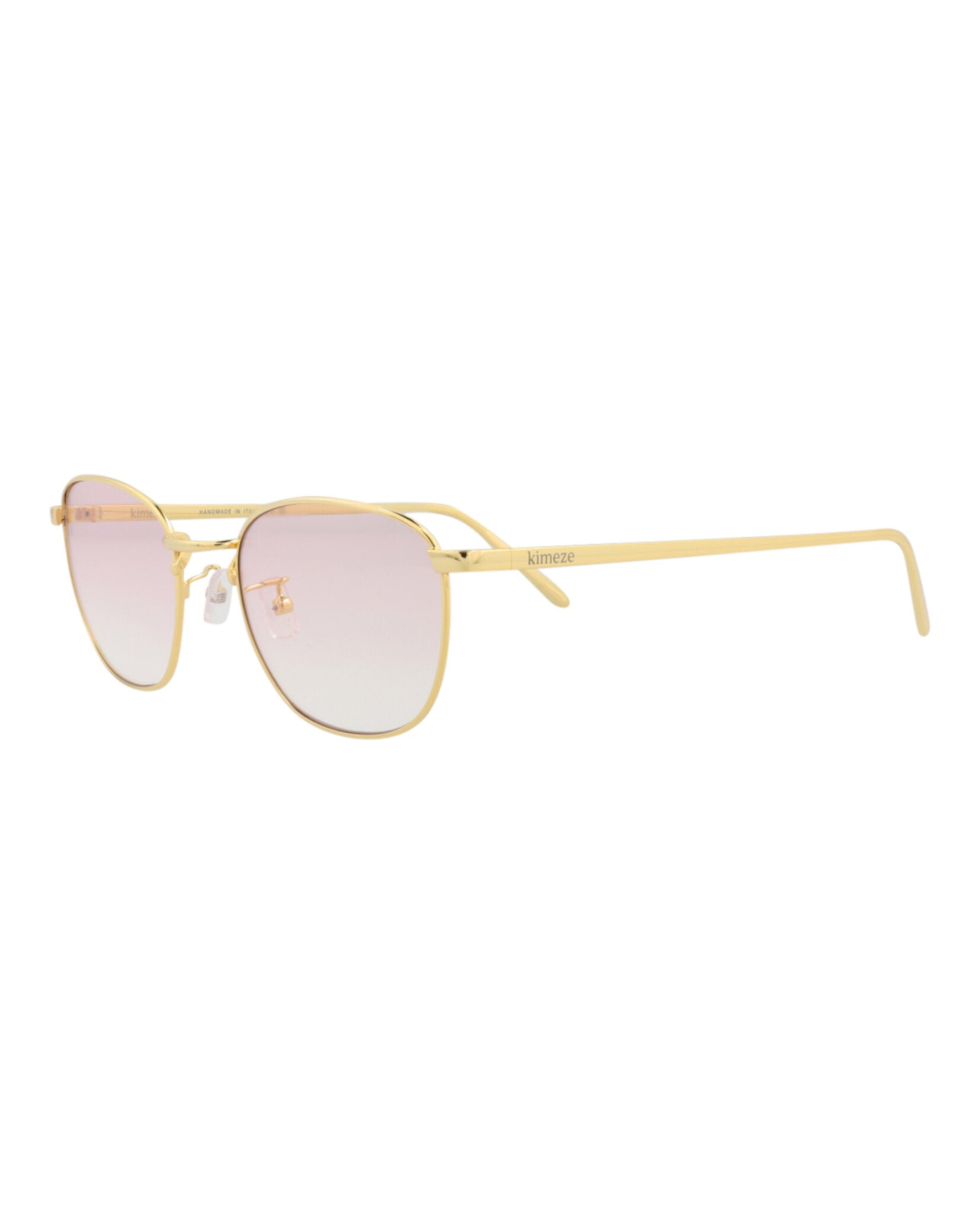 Kimeze Unisex Round/Oval Gold Gold Pink Fashion Designer Eyewear