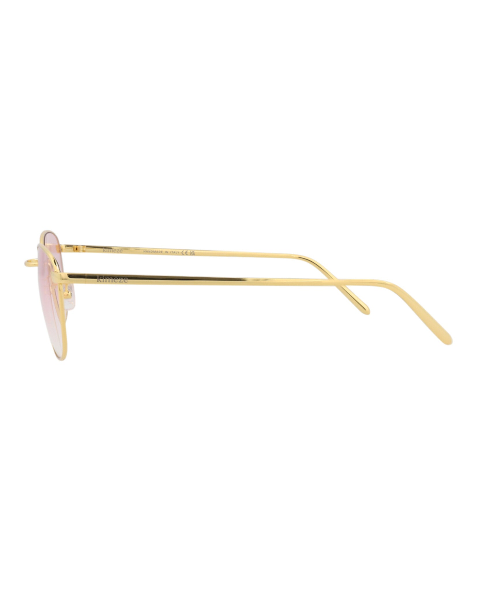 Kimeze Unisex Round/Oval Gold Gold Pink Fashion Designer Eyewear