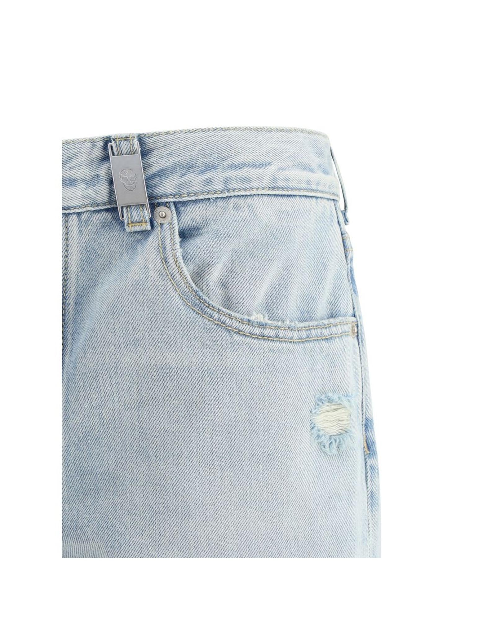 Alexander McQueen Relaxed Fit Light Wash Jeans Men Blue Pants