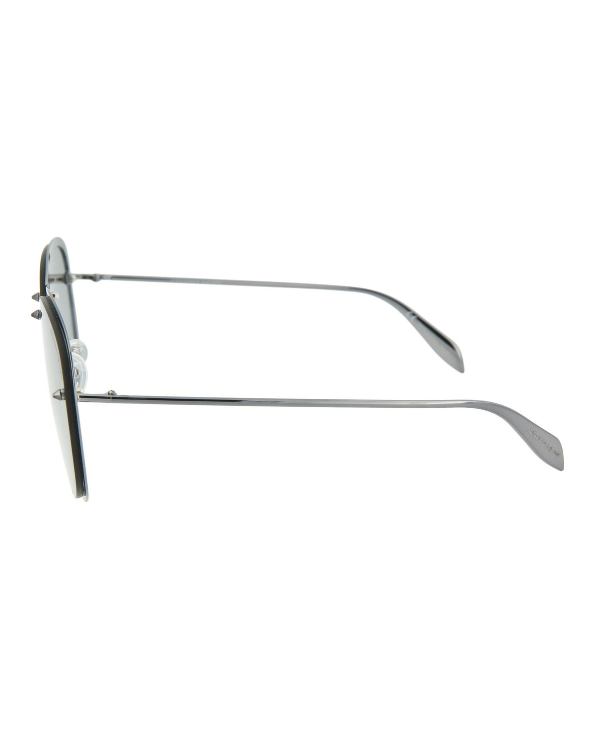 Alexander McQueen Mens Aviator Ruthenium Ruthenium Bronze Fashion Designer Eyewear