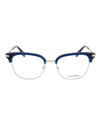 Alexander McQueen Mens Round/Oval Silver Silver Transparent Fashion Designer Eyewear
