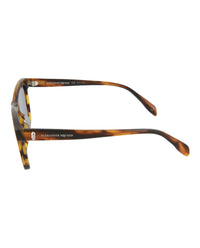 Alexander McQueen Unisex Square/Rectangle Yellow Yellow Blue Fashion Designer Eyewear