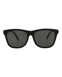 Alexander McQueen Unisex Square/Rectangle Black Black Grey Fashion Designer Eyewear