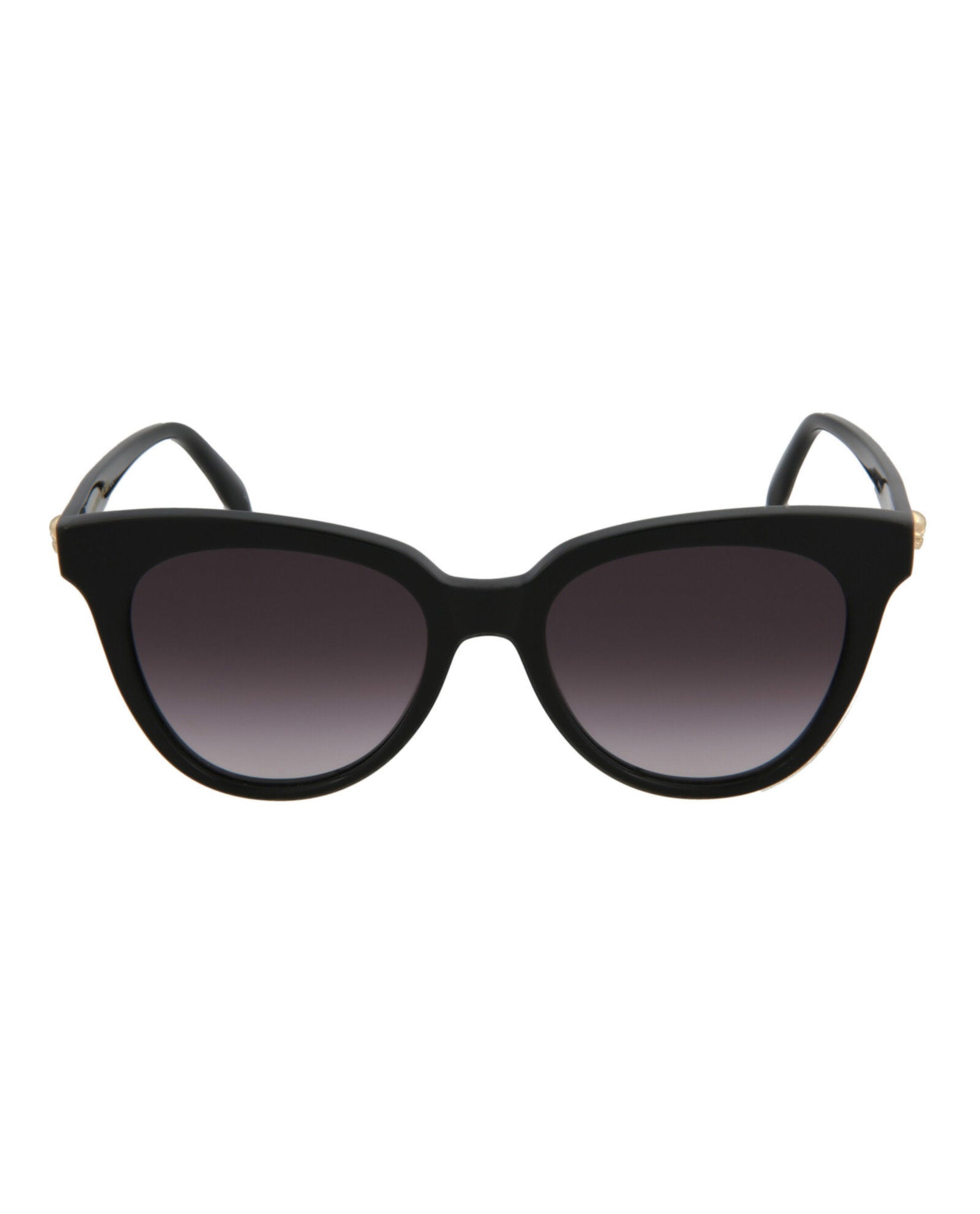 Alexander McQueen Womens Cat Eye Black Fashion Designer Eyewear Black