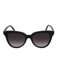 Alexander McQueen Womens Cat Eye Black Fashion Designer Eyewear Black