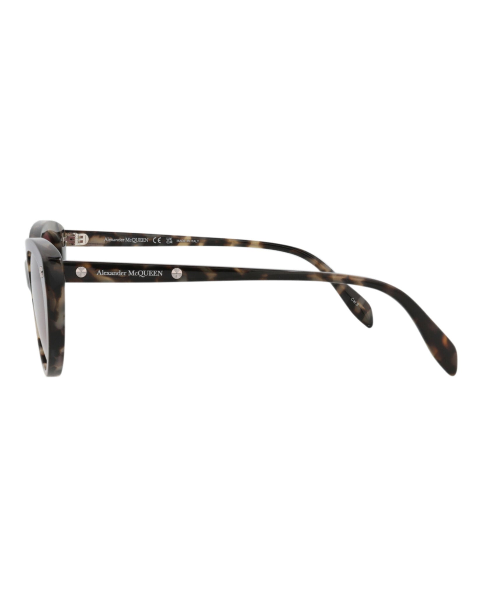 Alexander McQueen Womens Cat Eye Havana Havana Violet Fashion