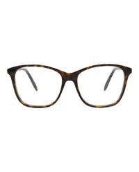 Alexander McQueen Womens Square/Rectangle Havana Havana Transparent Fashion Designer Eyewear