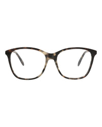 Alexander McQueen Mens Square/Rectangle Havana Havana Transparent Fashion Designer Eyewear