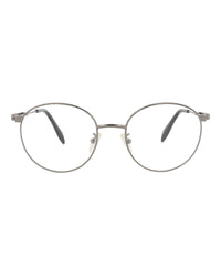 Alexander McQueen Mens Round/Oval Ruthenium Ruthenium Transparent Fashion Designer Eyewear