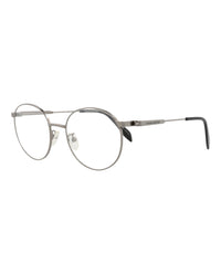 Alexander McQueen Mens Round/Oval Ruthenium Ruthenium Transparent Fashion Designer Eyewear