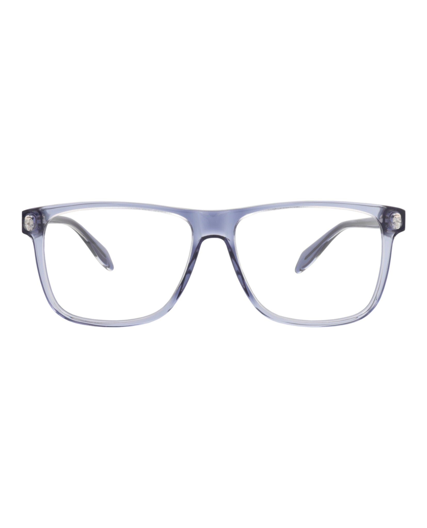 Alexander McQueen Mens Square/Rectangle Blue Blue Transparent Fashion Designer Eyewear