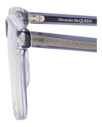 Alexander McQueen Mens Square/Rectangle Blue Blue Transparent Fashion Designer Eyewear