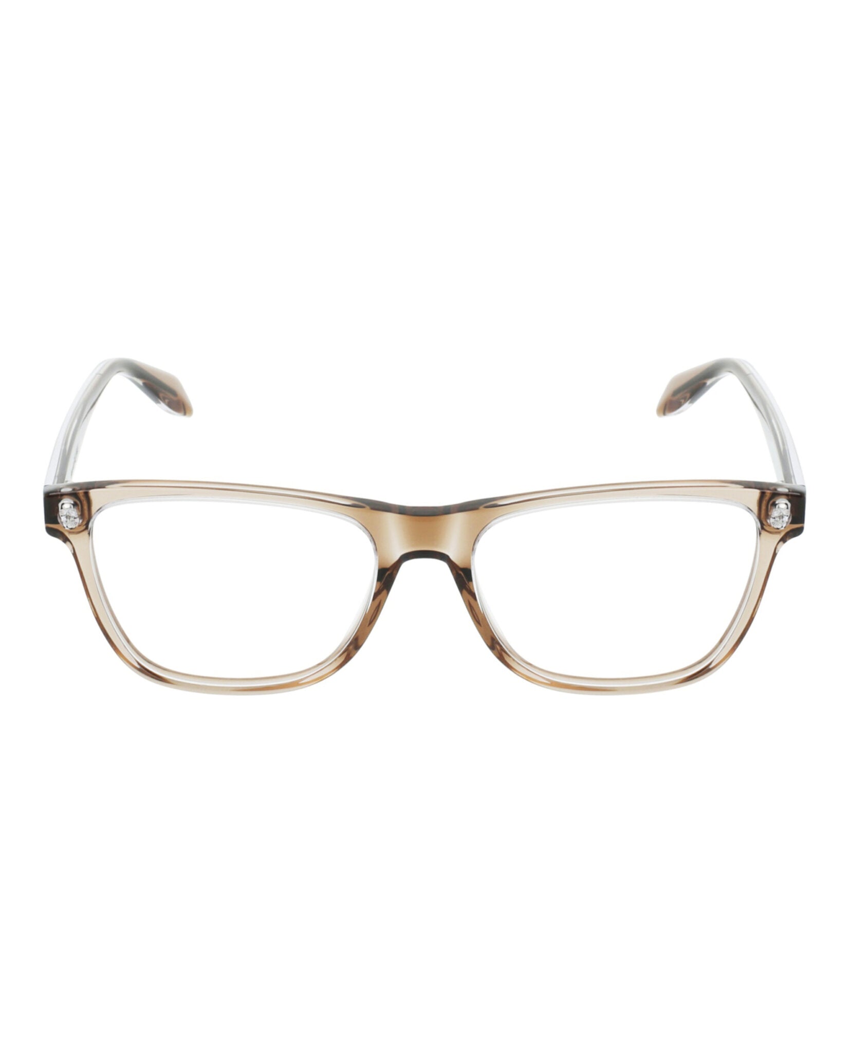 Alexander McQueen Mens Square/Rectangle Brown Brown Transparent Fashion Designer Eyewear