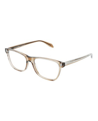 Alexander McQueen Mens Square/Rectangle Brown Brown Transparent Fashion Designer Eyewear
