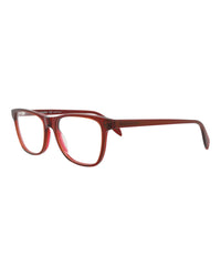 Alexander McQueen Unisex Square/Rectangle Red Red Transparent Fashion Designer Eyewear