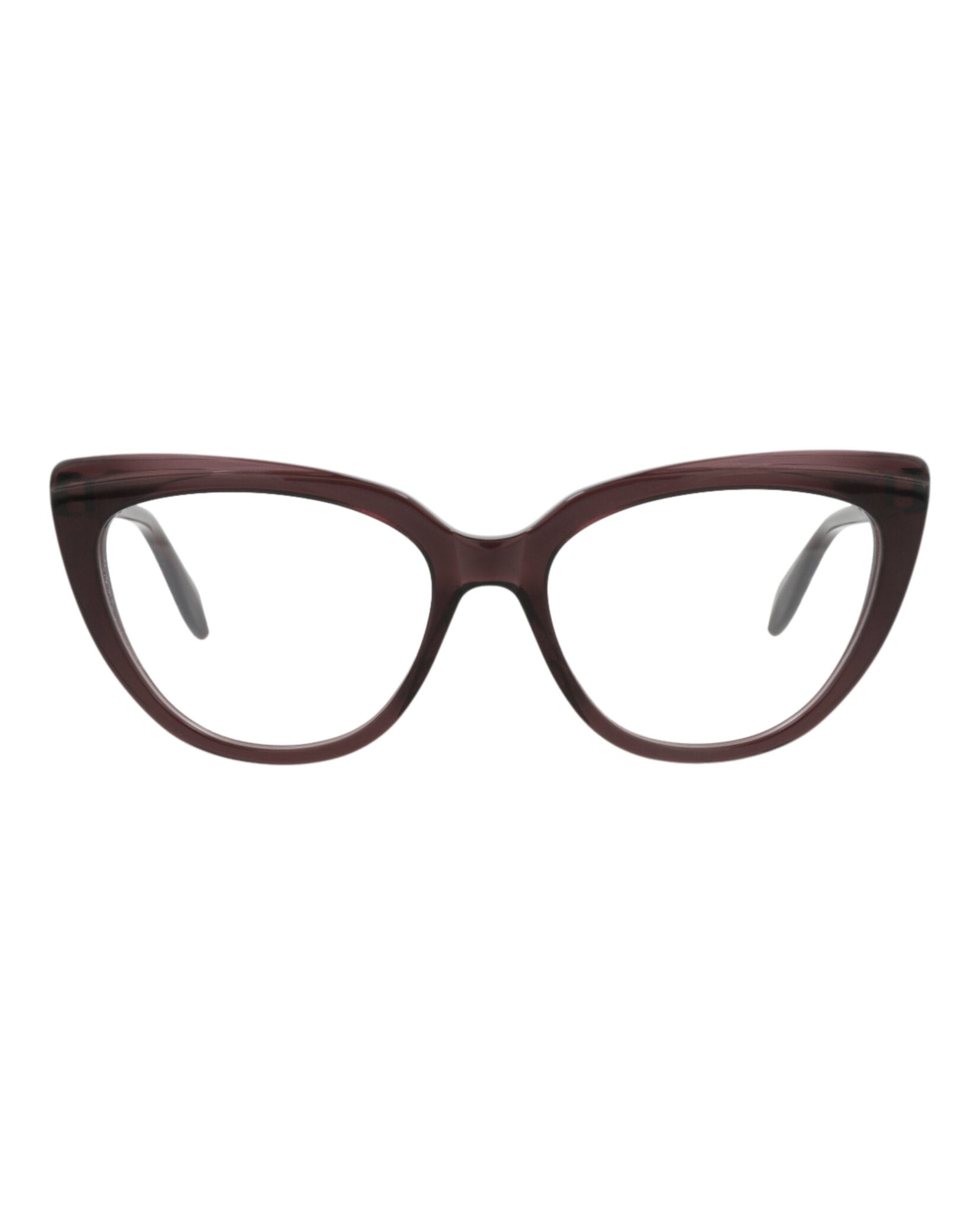 Alexander McQueen Womens Cat Eye Violet Violet Transparent Fashion Designer Eyewear