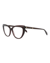 Alexander McQueen Womens Cat Eye Violet Violet Transparent Fashion Designer Eyewear