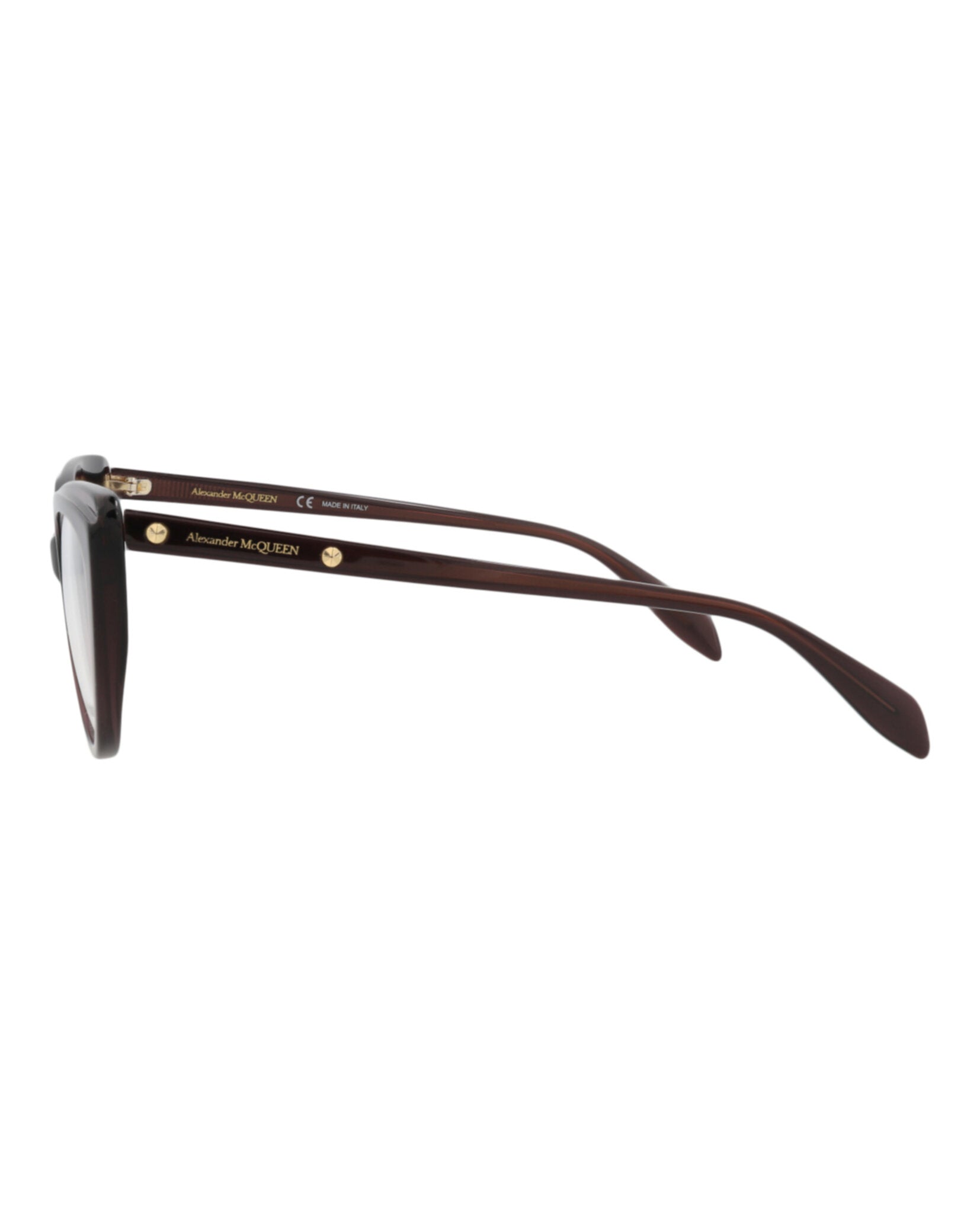 Alexander McQueen Womens Cat Eye Violet Violet Transparent Fashion Designer Eyewear