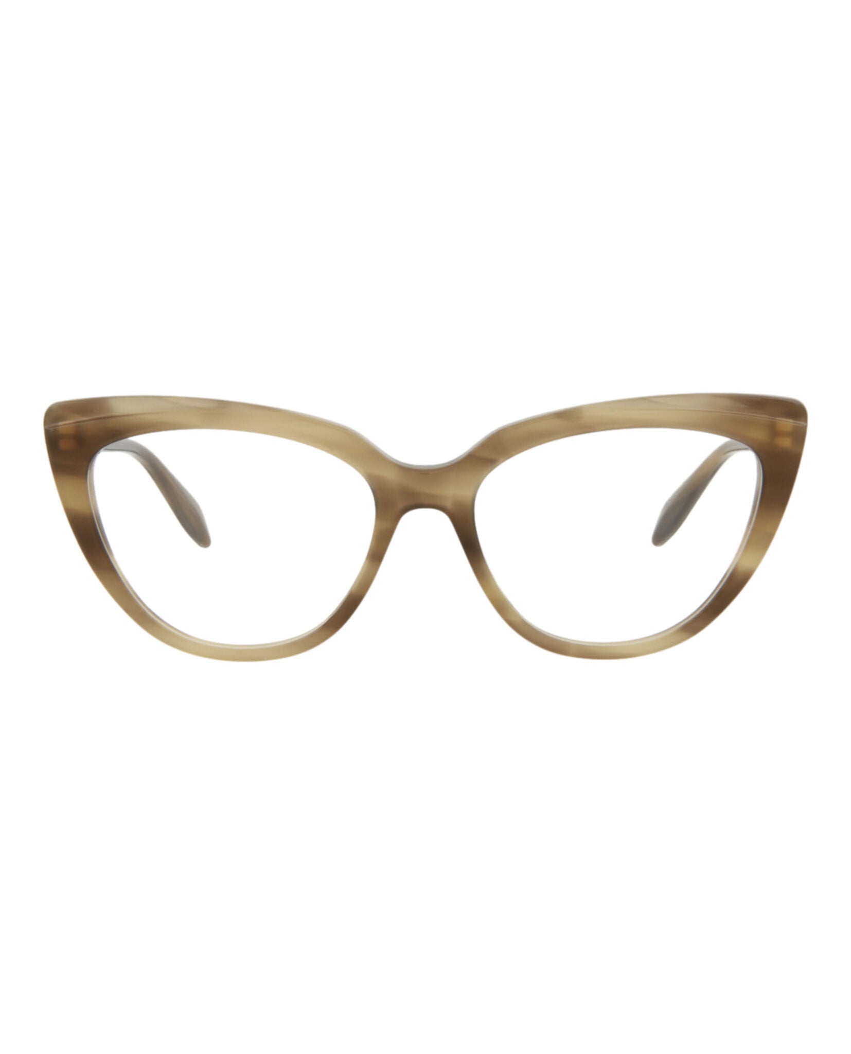 Alexander McQueen Womens Cat Eye Havana Havana Transparent Fashion Designer Eyewear