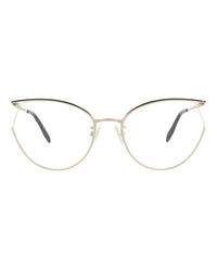 Alexander McQueen Womens Cat Eye Gold Gold Transparent Fashion Designer Eyewear