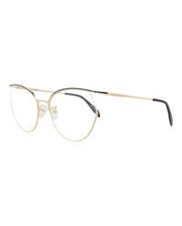 Alexander McQueen Womens Cat Eye Gold Gold Transparent Fashion Designer Eyewear