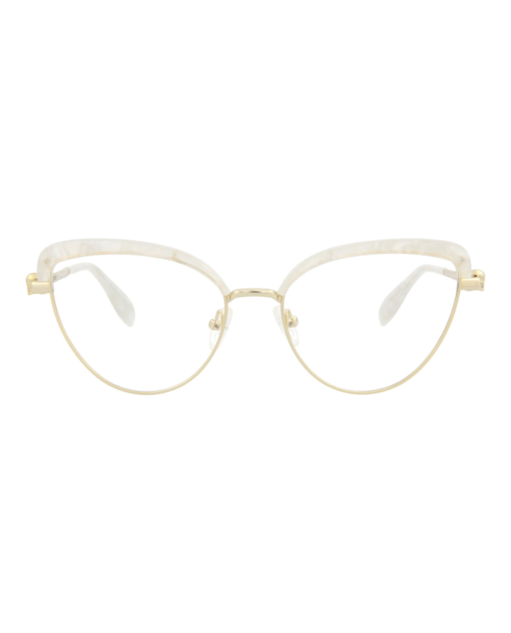 Alexander McQueen Womens Cat Eye Gold Gold Transparent Fashion Designer Eyewear
