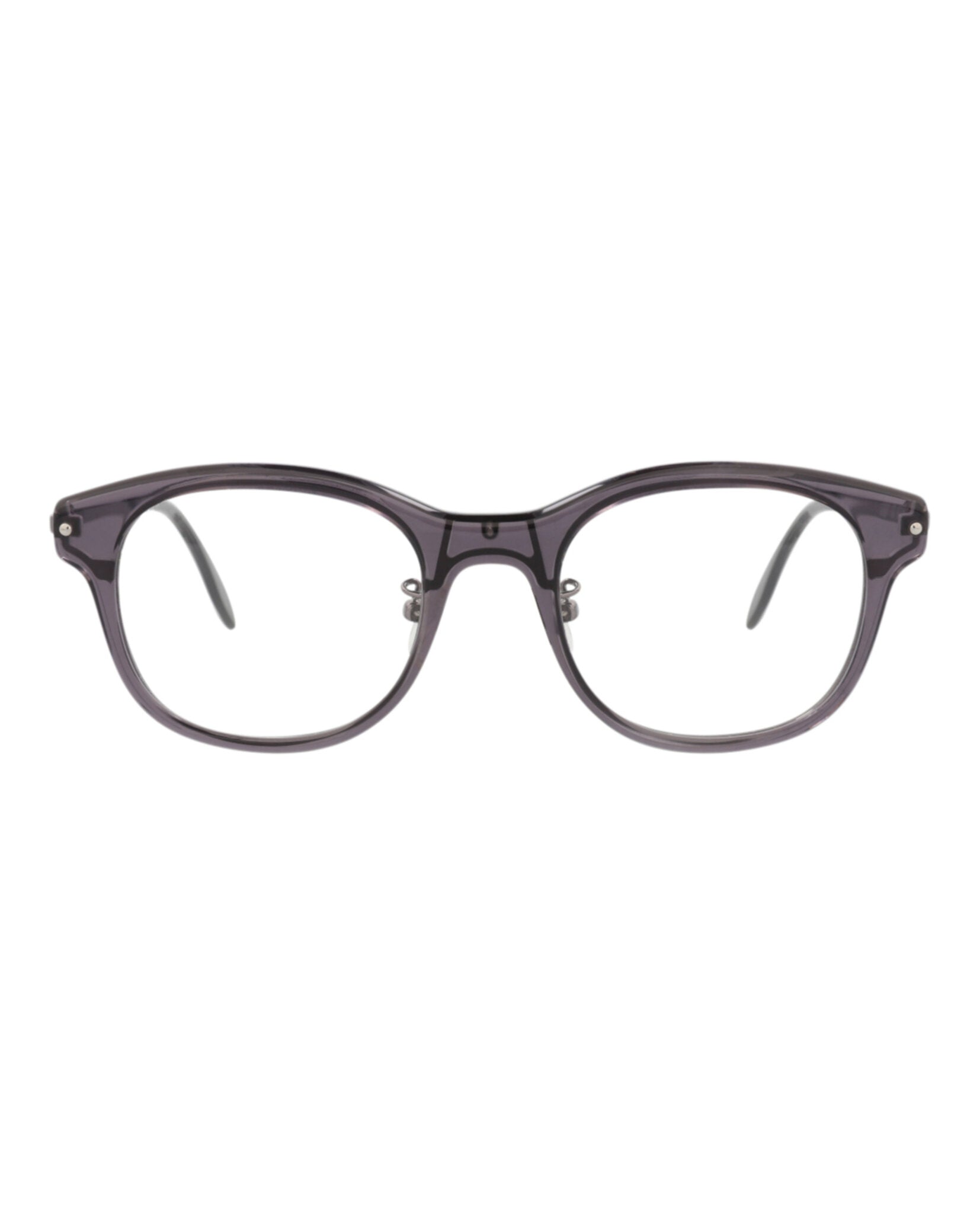 Alexander McQueen Mens Round/Oval Grey Ruthenium Transparent Fashion Designer Eyewear