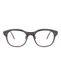 Alexander McQueen Mens Round/Oval Grey Ruthenium Transparent Fashion Designer Eyewear