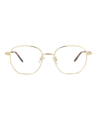 Alexander McQueen Mens Round/Oval Gold Gold Transparent Fashion Designer Eyewear