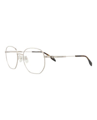 Alexander McQueen Mens Round/Oval Silver Silver Transparent Fashion Designer Eyewear