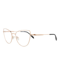 Alexander McQueen Womens Cat Eye Gold Gold Transparent Fashion Designer Eyewear