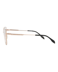 Alexander McQueen Womens Cat Eye Gold Gold Transparent Fashion Designer Eyewear