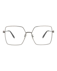 Alexander McQueen Womens Square/Rectangle Ruthenium Ruthenium Transparent Fashion Designer Eyewear