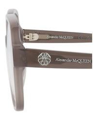 Alexander McQueen Womens Square/Rectangle Grey Grey Transparent Fashion Designer Eyewear