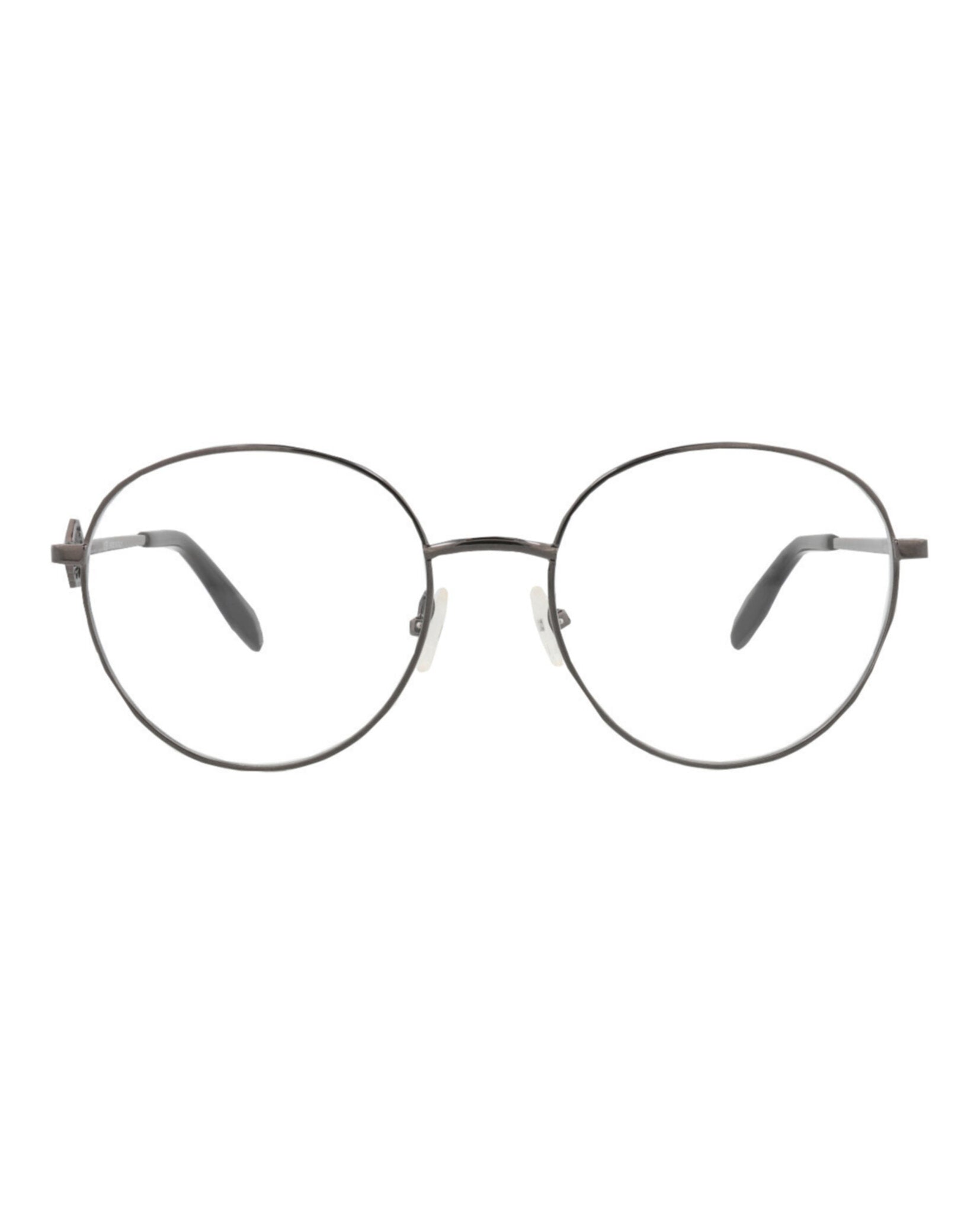 Alexander McQueen Womens Round/Oval Ruthenium Ruthenium Transparent Fashion Designer Eyewear