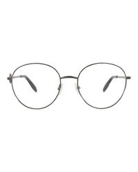 Alexander McQueen Womens Round/Oval Ruthenium Ruthenium Transparent Fashion Designer Eyewear