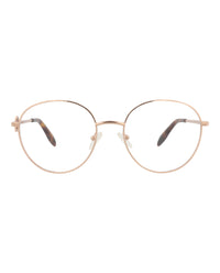 Alexander McQueen Womens Round/Oval Gold Gold Transparent Fashion Designer Eyewear