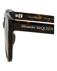 Alexander McQueen Unisex Round/Oval Havana Havana Brown Fashion Designer Eyewear