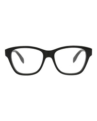 Alexander McQueen Womens Square/Rectangle Black Black Transparent Fashion Designer Eyewear