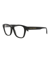 Alexander McQueen Womens Square/Rectangle Black Black Transparent Fashion Designer Eyewear