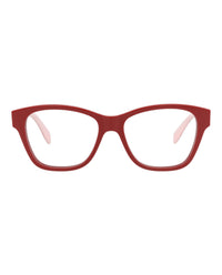 Alexander McQueen Womens Square/Rectangle Red Red Transparent Fashion Designer Eyewear