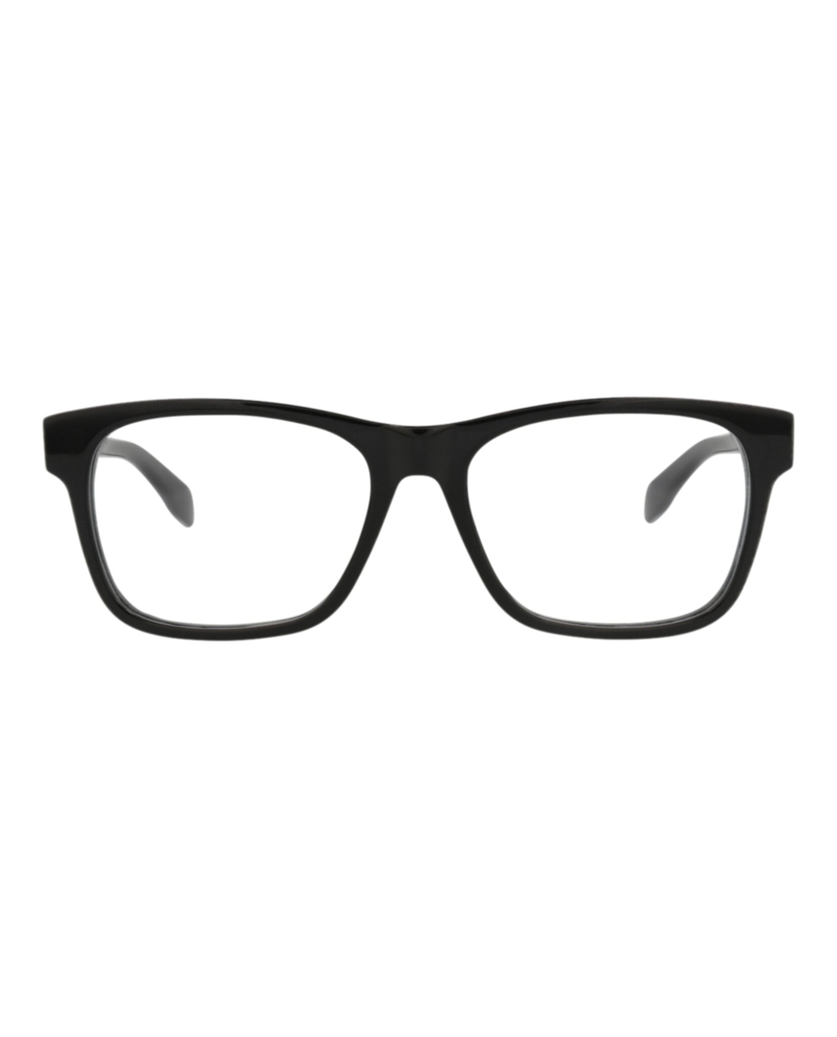 Alexander McQueen Mens Square/Rectangle Black Black Transparent Fashion Designer Eyewear